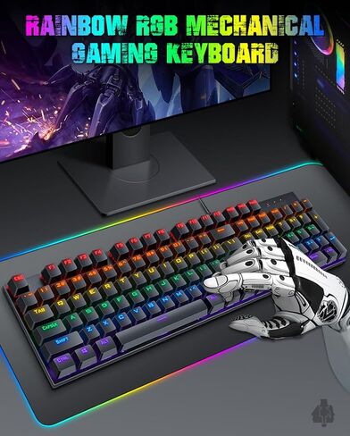 Sahara - Wired Gaming Keyboard & Mouse Combo | 104 Keys | Anti-Ghosting Multi-Key | 7-RGB Backlights in Saudi Arabia