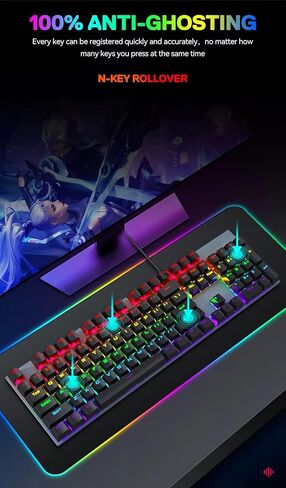 Sahara - Wired Gaming Keyboard & Mouse Combo | 104 Keys | Anti-Ghosting Multi-Key | 7-RGB Backlights in Saudi Arabia