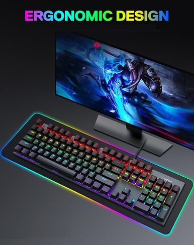 Sahara - Wired Gaming Keyboard & Mouse Combo | 104 Keys | Anti-Ghosting Multi-Key | 7-RGB Backlights in Saudi Arabia