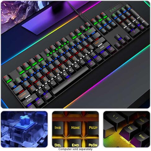 Sahara - Wired Gaming Keyboard & Mouse Combo | 104 Keys | Anti-Ghosting Multi-Key | 7-RGB Backlights in Saudi Arabia