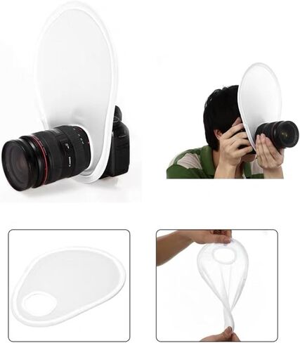 Camera Diffuser - White Speedlight Diffuser with Storage Bag 30cm Macro Soft Light Accessory Photography Tool Weddings Portrait Studio Professional Camera Equipment in Saudi Arabia