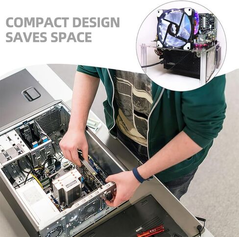 Veemoon Open Air Computer Case DIY Chassis Bracket Compact Open Frame PC Workstation for MATX Motherboards Space-Saving Protective Rack in Saudi Arabia