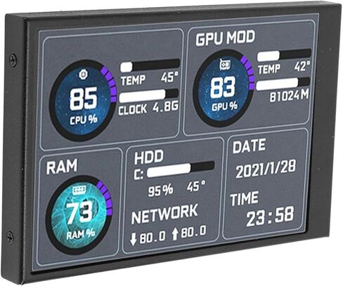 Dpofirs Secondary Screen Computer Case, DIY USB C Secondary Screen for PC in Saudi Arabia