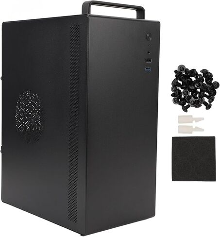 Dpofirs Micro ATX ITX Computer Case, Optimized Space Design Desktop Case in Saudi Arabia