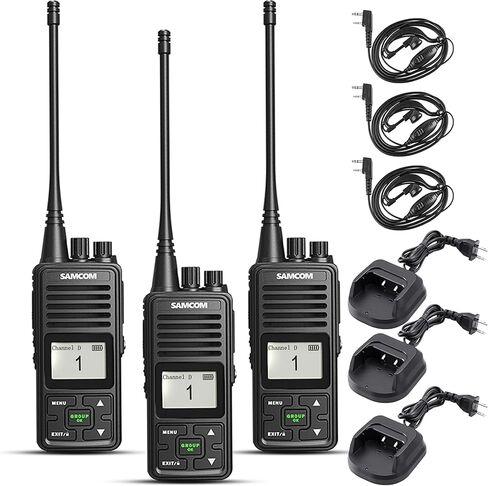 SAMCOM FPCN10A Two Way Radios Long Range, 3000mAh Battery High Power 2 Way Radios Walkie Talkies for Adults Rechargeable, Business Programmable Handheld UHF Radios with Dual PTT Group Call, 6 Packs in Kuwait