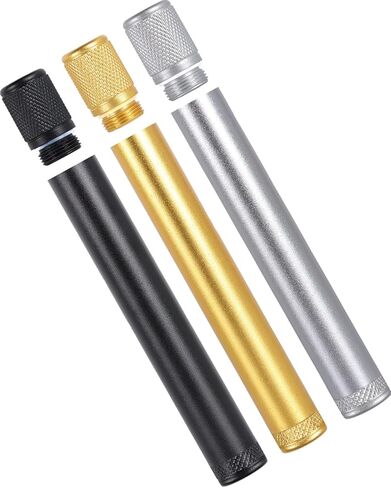 Metal Tube Airtight Aluminum Storage with Waterproof Zipper – Travel Friendly Airtight Container for Camping, Hiking, Home Organization, Portable Metal Airtight Tube (Black&Golden&Sliver) in Saudi Arabia