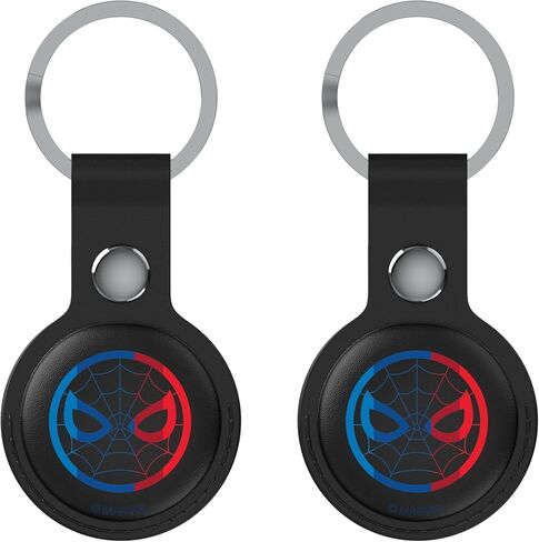 Marvel Spider-Man Sigil Leatherette Case, 2-Pack by Keyscaper, Compatible with Apple AirTags in Saudi Arabia