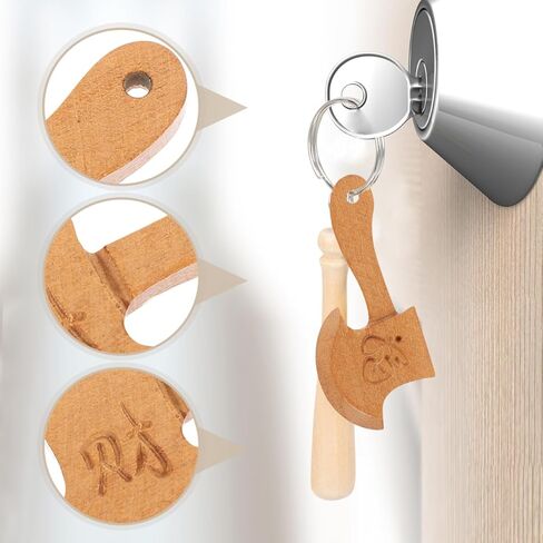 VOSAREA Pcs Mini Wooden Hatchet Decor Engraved Ornament for Home Festive Desktop Garden Decoration in Saudi Arabia