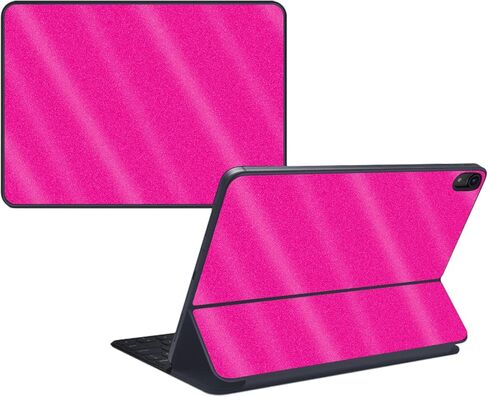 غلاف MightySkins اللامع المتوافق مع Apple Magic Keyboard Folio لجهاز iPad الجيل العاشر (2022) - وردي فاقع صلب | لمسة نهائية لامعة واقية ومتينة شديدة اللمعان | سهل التطبيق | صنع في الولايات المتحدة الأمريكية in Kuwait