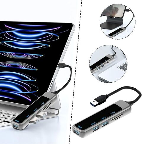 متعدد الوظائف USB 3.0 & USB 2.0 Hub Splitter Expander لأجهزة الكمبيوتر المحمول، محرك فلاش، وحدة التحكم، الطابعة، الكاميرا، لوحة المفاتيح in Kuwait