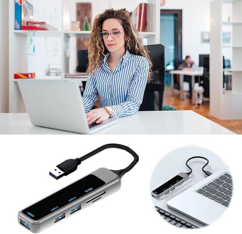 متعدد الوظائف USB 3.0 & USB 2.0 Hub Splitter Expander لأجهزة الكمبيوتر المحمول، محرك فلاش، وحدة التحكم، الطابعة، الكاميرا، لوحة المفاتيح in Kuwait