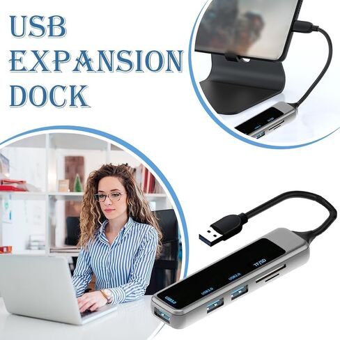 متعدد الوظائف USB 3.0 & USB 2.0 Hub Splitter Expander لأجهزة الكمبيوتر المحمول، محرك فلاش، وحدة التحكم، الطابعة، الكاميرا، لوحة المفاتيح in Kuwait
