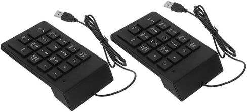 Zerodeko 2 قطعة لوحة مفاتيح رقمية USB للكمبيوتر المحمول 18 مفتاحًا لوحة أرقام خارجية لوحة مفاتيح مالية محمولة مع تصميم للاستخدام المكتبي والمحاسبة in Kuwait