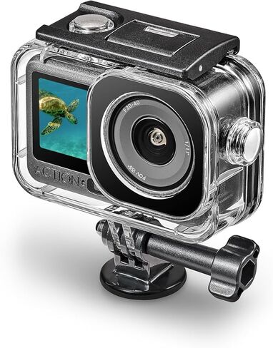 Action 6 Waterproof Case for DJI Osmo Action 6 Camera, with Anti-Fog Underwater Housing Shell Cage Supports 60M/196FT Deep Diving Scuba Snorkeling Swimming with Quick Release Screw Action 6 Cameras in Saudi Arabia