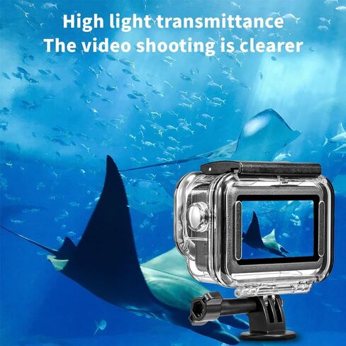 Action 6 Waterproof Case for DJI Osmo Action 6 Camera, with Anti-Fog Underwater Housing Shell Cage Supports 60M/196FT Deep Diving Scuba Snorkeling Swimming with Quick Release Screw Action 6 Cameras in Saudi Arabia