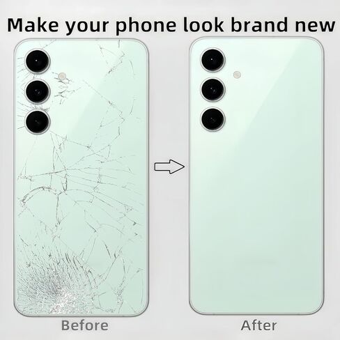 Galaxy S24 FE Back Glass Replacement for Samsung Galaxy S24 FE Rear Back Cover Glass Waterproof and Camera Lens+Professional Repair Tool Kit (Titanium Violet) (Mint) in Saudi Arabia