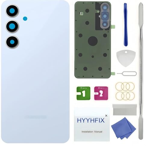 Galaxy S24 FE Back Glass Replacement for Samsung Galaxy S24 FE Rear Back Cover Glass Waterproof and Camera Lens+Professional Repair Tool Kit (Titanium Violet) (Mint) in Saudi Arabia