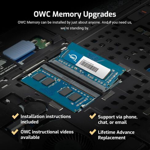 OWC 32GB (2x16GB) DDR4 2666 PC4-21300 CL19 2Rx8 260-pin 1.2V ECC ترقية وحدة ذاكرة الوصول العشوائي SODIMM غير المخزنة متوافقة مع Synology ActiveProtect DP320 DP340 in Saudi Arabia