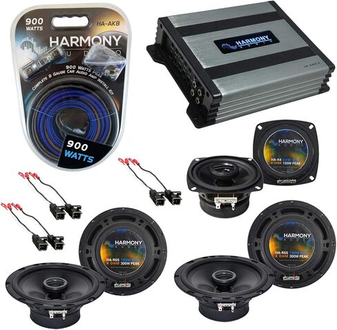 Harmony Audio R65 R4 OEM Factory Speaker Replacement Upgrade Package Bundle with HA-A400.1 Amp Compatible with Hummer H2 2003 2004 2005 2006 2007 in Saudi Arabia