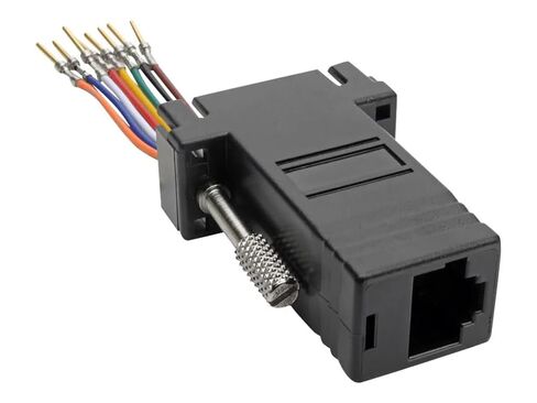 Tripp Lite Eaton Series P440-89FM DB9 Male to RJ45 Female Serial Adapter RS-232/422/485, Modular M/F Connector, Black, RoHS Compliant, Cloud Care Pre-Configured Bundle Eligible (10 Pack) in Saudi Arabia