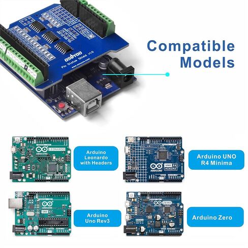 درع تصحيح عالمي للوحة Arduino Uno مع مؤشرات حالة دبوس LED | متوافق مع UNO R3، R4 Minima، Leonardo، Zero وجميع اللوحات المتوافقة مع Pin in Saudi Arabia