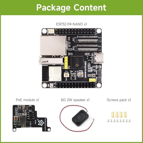 Waveshare ESP32-P4-NANO High-Performance Development Board, Based On ESP32-P4 Chip with RISC-V Dual-core and Single-core Processors, Bundle with PoE Module (4 Items) in Saudi Arabia