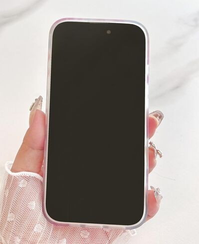 حافظة Qokey لهاتف iPhone 17 مقاس 6.3 بوصة - تصميم زهري لامع مقاوم للخدش، هيكل شفاف مضاد للاصفرار، حماية ضد الصدمات من الدرجة العسكرية، غطاء ناعم الملمس وخفيف الوزن، زهرة وردية in Kuwait