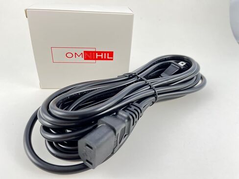 OMNIHIL [UL مدرج] سلك طاقة تيار متردد بطول 15FT C17 2 Prong متوافق مع Rotel CD 14 in Kuwait