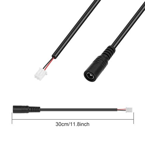 GINTOOYUN 2PCS DC5525 إلى XH2.54MM-2PIN كابل الطاقة 22AWG DC5.5mm x 2.5mm أنثى إلى XH2.54MM-2PIN أنثى تمديد كابل الطاقة لمراوح الحالة والطابعات والبطاريات وأضواء LED وما إلى ذلك (11.8 بوصة) in Saudi Arabia