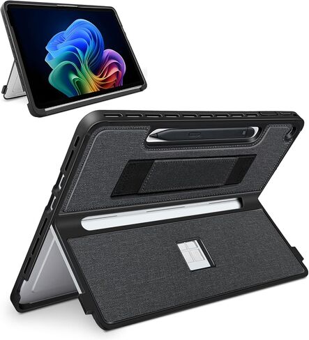 Protective Case for Microsoft Surface Pro 12 inch 2025 | Fall-Resistant Cover Compatible with Built-in Kickstand & Magnetic Slim Pen Storage & Type Cover Keyboard | Transparent in Saudi Arabia