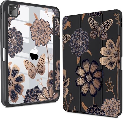 Teryeefi for iPad Air 11-Inch Case M3 (2025) / M2 (2024), iPad Air 4th/5th Generation, iPad Pro 11 in 4th/3rd/2nd/1st Generation - Clear Back Cover with Pencil Holder Auto Wake/Sleep (Cute Bows) in Saudi Arabia