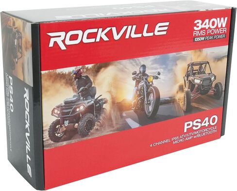 روكفيل PS40 4 قنوات ATV/UTV/دراجة نارية بلوتوث مكبر للصوت IP65 مايكرو أمبير in Kuwait