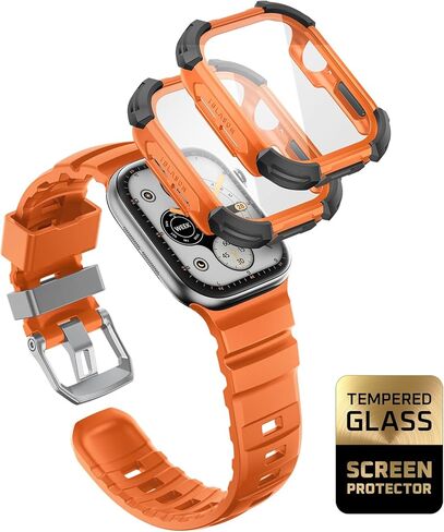 i-Blason لساعة Apple Watch Series 11 الفرقة 10 46 مم مع حافظتين [واقي شاشة زجاجي مقوى مدمج]، سوار iWatch سيليكون رياضي قابل للتعديل لساعة Apple Series 11 Series 10 [46 مم] in Saudi Arabia