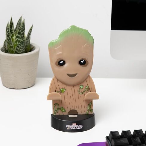 ملحق مكتبي مرخص رسميًا من Guardians of The Galaxy من Paladone، حامل هاتف Groot، متوافق مع أي هاتف محمول أو جهاز محمول، هدية Marvel in Kuwait