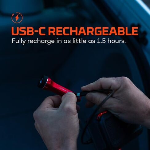 NEBO LUXTREME Nano Pocket Light | 420 Lumens, 5 Light Modes, Compact Rechargeable LED Flashlight, Water Resistant, Durable Aluminum, Includes USB Charging Cable – Black in Saudi Arabia