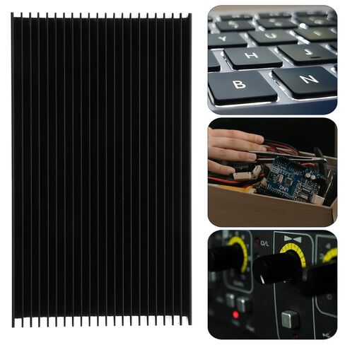 TEHAUX الألومنيوم بالوعة الحرارة 69x27x120 مللي متر عالية الموصلية الحرارية رقاقة المبرد التبريد للإلكترونيات ومنظم الجهد الأسود in Saudi Arabia