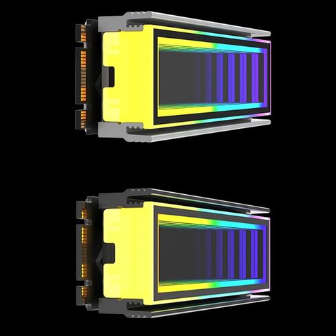 Desktop Memory Cooling Vest 5V RGB Motherboard Synchronous Radiator Aluminum Heatsink Cooler AluminumAlloy GPU Heatsink with RGB Lighting Video Card Cooling Vest Radiator Aura-SYNC Desktop PC in Saudi Arabia