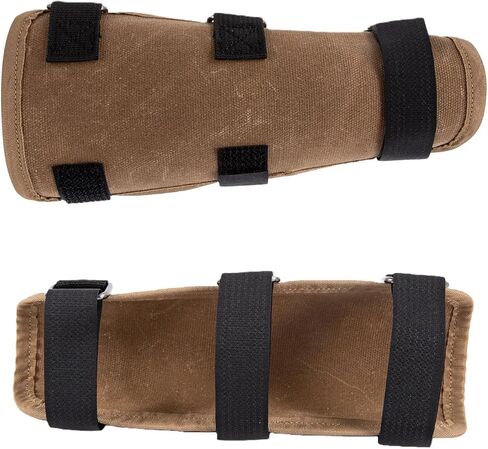 واقي ذراع الرماية، واقيات ذراع من القماش المشمع مع أشرطة قابلة للتعديل، واقي حامي لساعد القوس، ملحقات أساسيات الرماية، هدايا لعشاق الرماية، بني in Kuwait