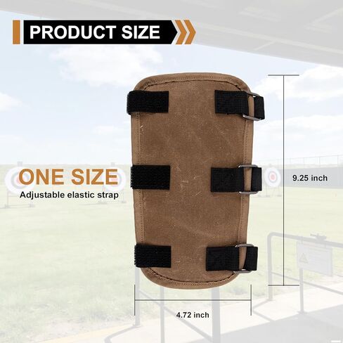 واقي ذراع الرماية، واقيات ذراع من القماش المشمع مع أشرطة قابلة للتعديل، واقي حامي لساعد القوس، ملحقات أساسيات الرماية، هدايا لعشاق الرماية، بني in Kuwait