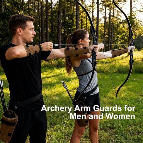 واقي ذراع الرماية، واقيات ذراع من القماش المشمع مع أشرطة قابلة للتعديل، واقي حامي لساعد القوس، ملحقات أساسيات الرماية، هدايا لعشاق الرماية، بني in Kuwait