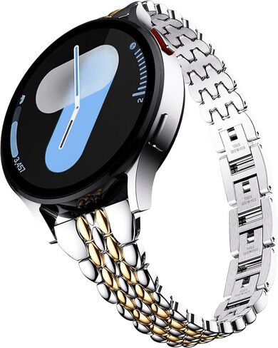 سوار معدني نحيف من GELISHI متوافق مع ساعة Galaxy Watch 7 Band 6 5 4 FE 40 ملم / 44 ملم للسيدات، حزام رفيع من الفولاذ المقاوم للصدأ 20 ملم لساعة Galaxy Watch 6 Classic 43mm/47mm/ 4 Classic 42mm/46mm /5 Pro 45mm in Kuwait