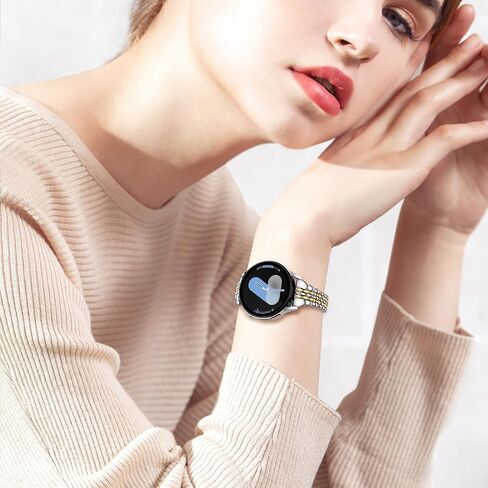 سوار معدني نحيف من GELISHI متوافق مع ساعة Galaxy Watch 7 Band 6 5 4 FE 40 ملم / 44 ملم للسيدات، حزام رفيع من الفولاذ المقاوم للصدأ 20 ملم لساعة Galaxy Watch 6 Classic 43mm/47mm/ 4 Classic 42mm/46mm /5 Pro 45mm in Kuwait