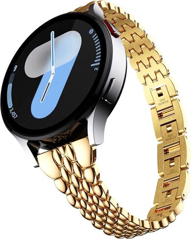 سوار معدني نحيف من GELISHI متوافق مع ساعة Galaxy Watch 7 Band 6 5 4 FE 40 ملم / 44 ملم للسيدات، حزام رفيع من الفولاذ المقاوم للصدأ 20 ملم لساعة Galaxy Watch 6 Classic 43mm/47mm/ 4 Classic 42mm/46mm /5 Pro 45mm in Kuwait