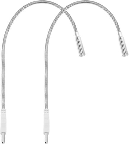 2pcs USB LED Keyboard Lamps with Flexible Metal Gooseneck, Eye-Caring USB Reading Lights for Laptop and Notebook, Portable Night Light for Desk and Computer Use in Saudi Arabia