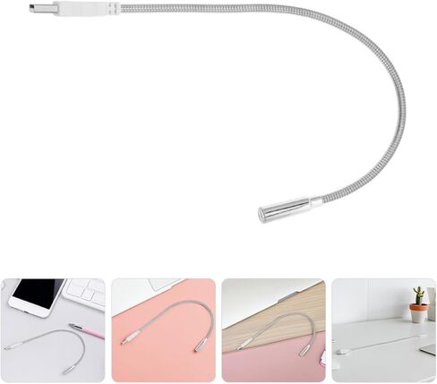 2pcs USB LED Keyboard Lamps with Flexible Metal Gooseneck, Eye-Caring USB Reading Lights for Laptop and Notebook, Portable Night Light for Desk and Computer Use in Saudi Arabia