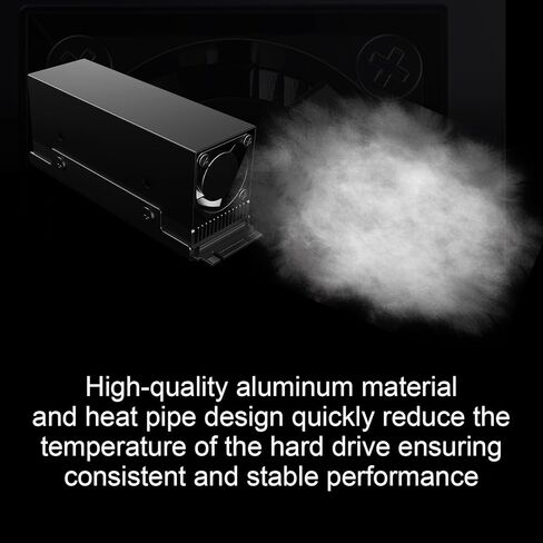 M.2 2280 SSD Heatsinks NVME SSD Cooling Fan with 12000RPM PWM Cooling Fan Thermals Pad Heat Dissipation Hardware in Saudi Arabia