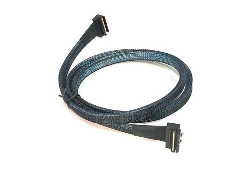 كابلات Micro SATA ذات زاوية منخفضة SlimSAS من الزاوية اليمنى 8i إلى كابل SlimSAS ذو زاوية قائمة 8i من المستوى المنخفض، الطول 0.9 متر in Saudi Arabia