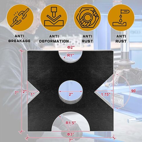 2 حزمة لوحة الضغط الهيدروليكي H الإطار أربور الصحافة لوحة 20Ton الثقيلة متجر الصحافة السرير لوحات 5 الشق إعادة تحميل الصحافة الملحقات 1 "X 7" X 7 "مجموعة in Kuwait