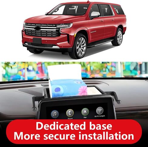 حامل هاتف السيارة منظم وحدة التحكم المركزية لسيارة Chevy Suburban 2021-2024، Tahoe 2021-2024، GMC Yukon 2021-2024 SLE، SLT، AT4 【غير مناسب لـ Denali & Denali Ultimate】جراب تثبيت الشاشة الداخلي لملحقات السيارات in Saudi Arabia