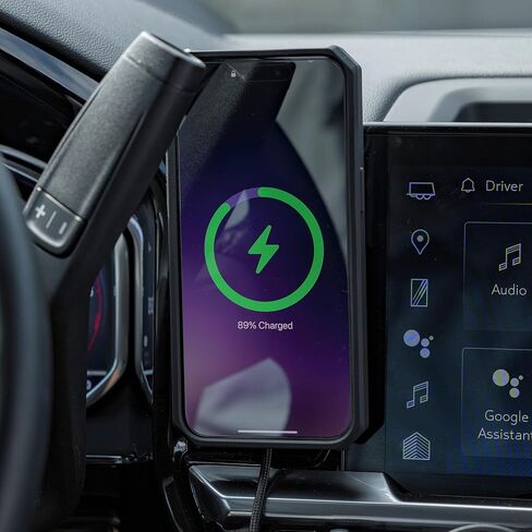 ROKFORM Wireless Car Charger, Magnetic Vent Mount, Compatible with Mag Safe Phone Cases, Super Grip Clip, USB-C to USB-C Cable Included (Black) in Saudi Arabia